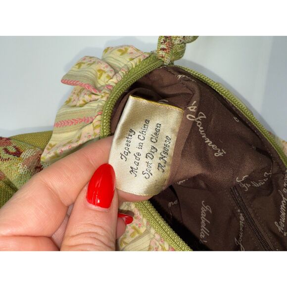 Vintage Deadstock April Cornell Poetry Shoulder Bag - Green Rose Floral - Picture 4 of 5